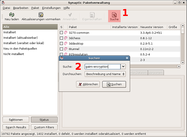 Image synaptic_suche_gaim-encryption